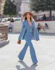 Tailleur Tre Pezzi Classic Azzurro Cielo