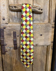 Cravatta Geometrica Giallo e Bordeux