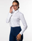 Camicia sartoriale bianca con collo italiano “allungato”