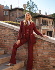 Tailleur Tre Pezzi Classic rosso veneziano Gessato