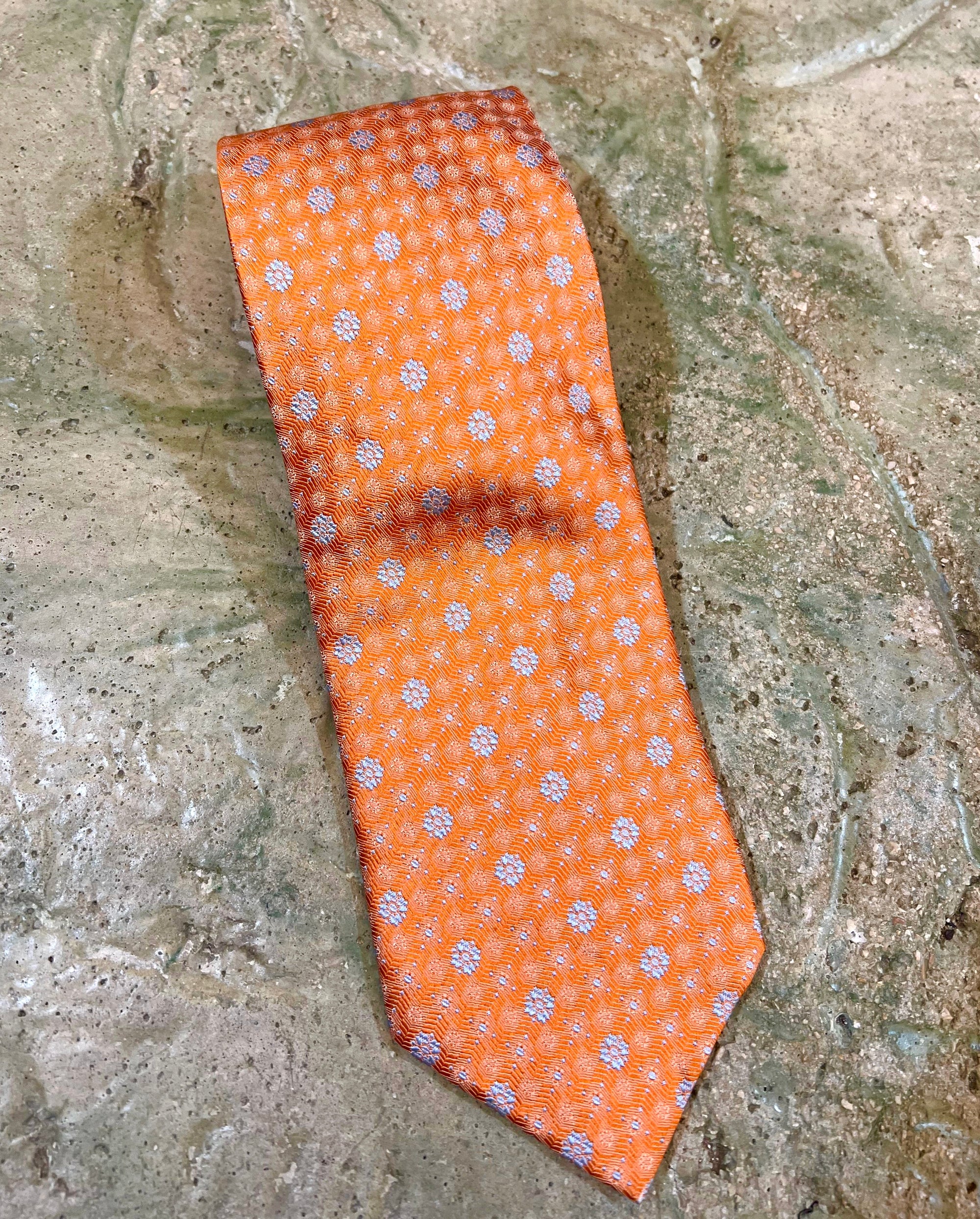 Cravatta mini fantasia arancio