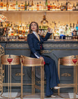 Tailleur tre pezzi Jolie zampa regolare Gessato Blu