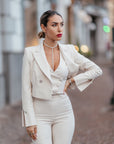 Tailleur tre pezzi Jolie bianco Panna