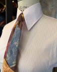 Camicia sartoriale base bianca a costine rosa