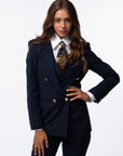 Tailleur tre pezzi Classic gessato blu