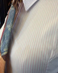 Camicia sartoriale base bianca a costine rosa