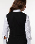 Tailleur Tre Pezzi Classic Nero Gessato