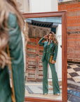 Tailleur tre pezzi Classic Gessato verde bosco