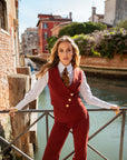Tailleur Tre Pezzi Classic rosso veneziano Gessato