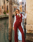 Tailleur Tre Pezzi Classic rosso veneziano Gessato