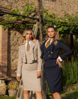 Tailleur Laura gessato beige