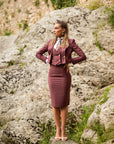 Tailleur Laura amarena gessato