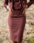 Tailleur Laura amarena gessato