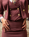 Tailleur Laura amarena gessato
