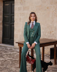 Tailleur tre pezzi Classic Gessato verde bosco