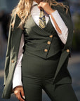 Tailleur tre pezzi Classic verde bottiglia in fresco lana