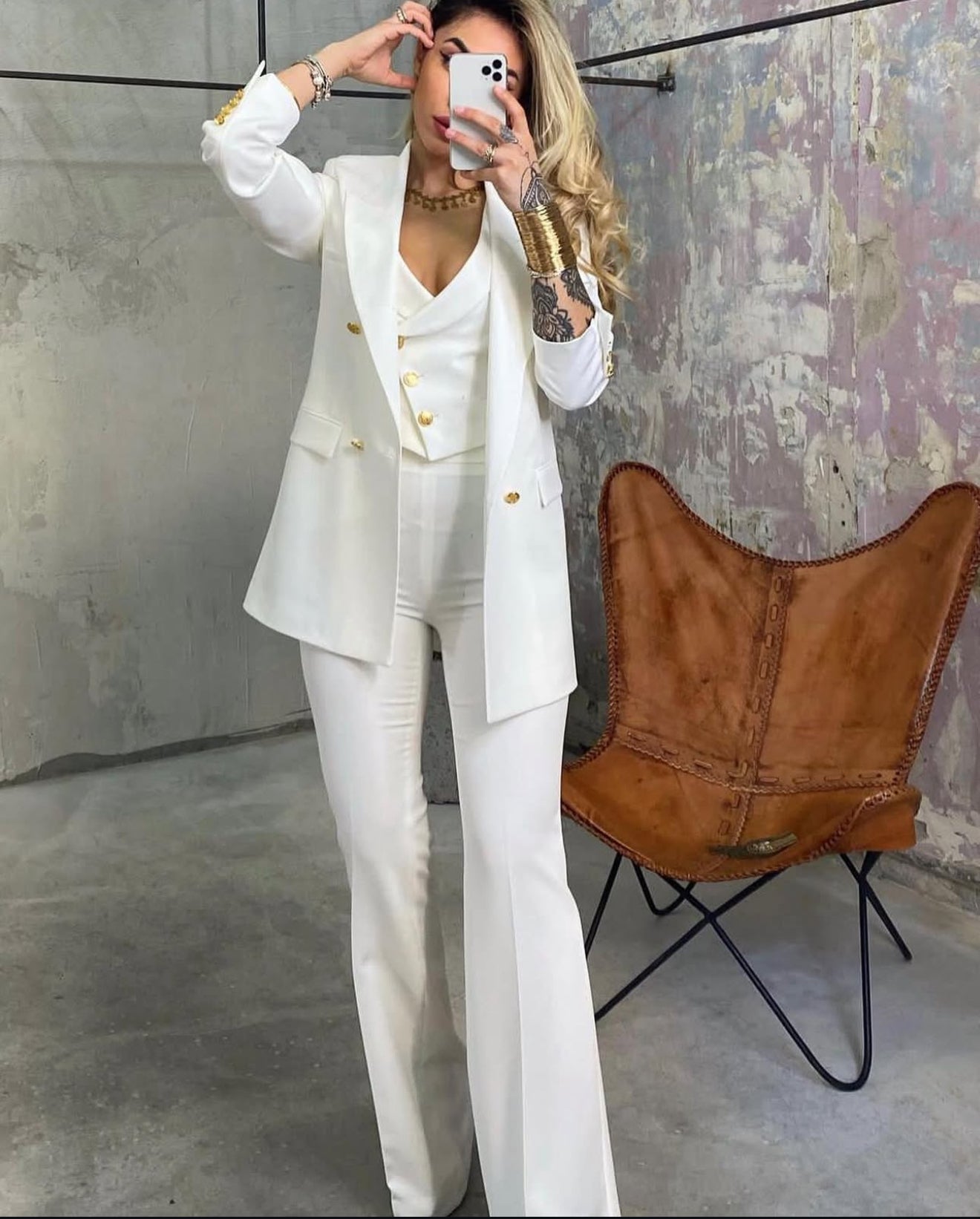 Tailleur tre pezzi Classic Bianco