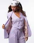 Tailleur tre pezzi Egypt gessato Glicine