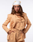 Tailleur tre pezzi Egypt gessato orange