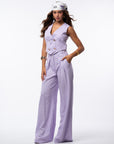 Tailleur tre pezzi Egypt gessato Glicine