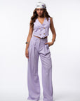 Tailleur tre pezzi Egypt gessato Glicine