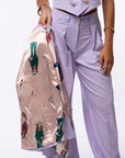 Tailleur tre pezzi Egypt gessato Glicine
