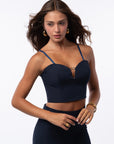 Bustier blu navy