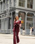 Tailleur tre pezzi Classic bordeaux gessato