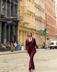 Tailleur tre pezzi classic bordeaux