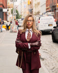 Tailleur tre pezzi Classic bordeaux gessato