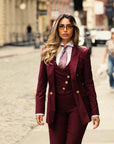 Tailleur tre pezzi classic bordeaux
