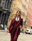 Tailleur tre pezzi classic bordeaux
