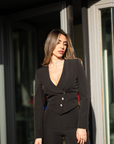 Tailleur Italia Nero bottoni cuore gioiello