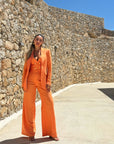 Tailleur tre pezzi Lino orange