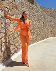 Tailleur tre pezzi Lino orange