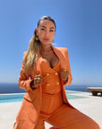 Tailleur tre pezzi Lino orange