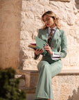Tailleur tre pezzi Jolie gessato menta