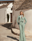 Tailleur tre pezzi Jolie gessato menta
