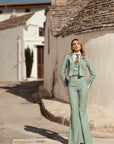 Tailleur tre pezzi Jolie gessato menta