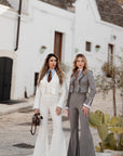 Tailleur tre pezzi Jolie gessato grigio