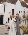 Tailleur tre pezzi jolie gessato White