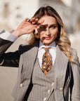 Tailleur tre pezzi Jolie gessato grigio