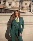 New tailleur tre pezzi Baby Verde bosco gessato