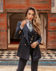 Tailleur tre pezzi Classic gessato blu