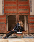 Tailleur tre pezzi Classic gessato blu