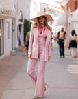 Tailleur tre pezzi Classic rosa gessato