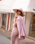 Tailleur tre pezzi Classic rosa gessato