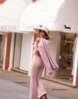 Tailleur tre pezzi Classic rosa gessato