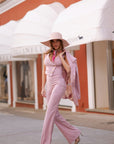 Tailleur tre pezzi Classic rosa gessato