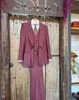 Tailleur tre pezzi Classic Bordeux chiaro gessato